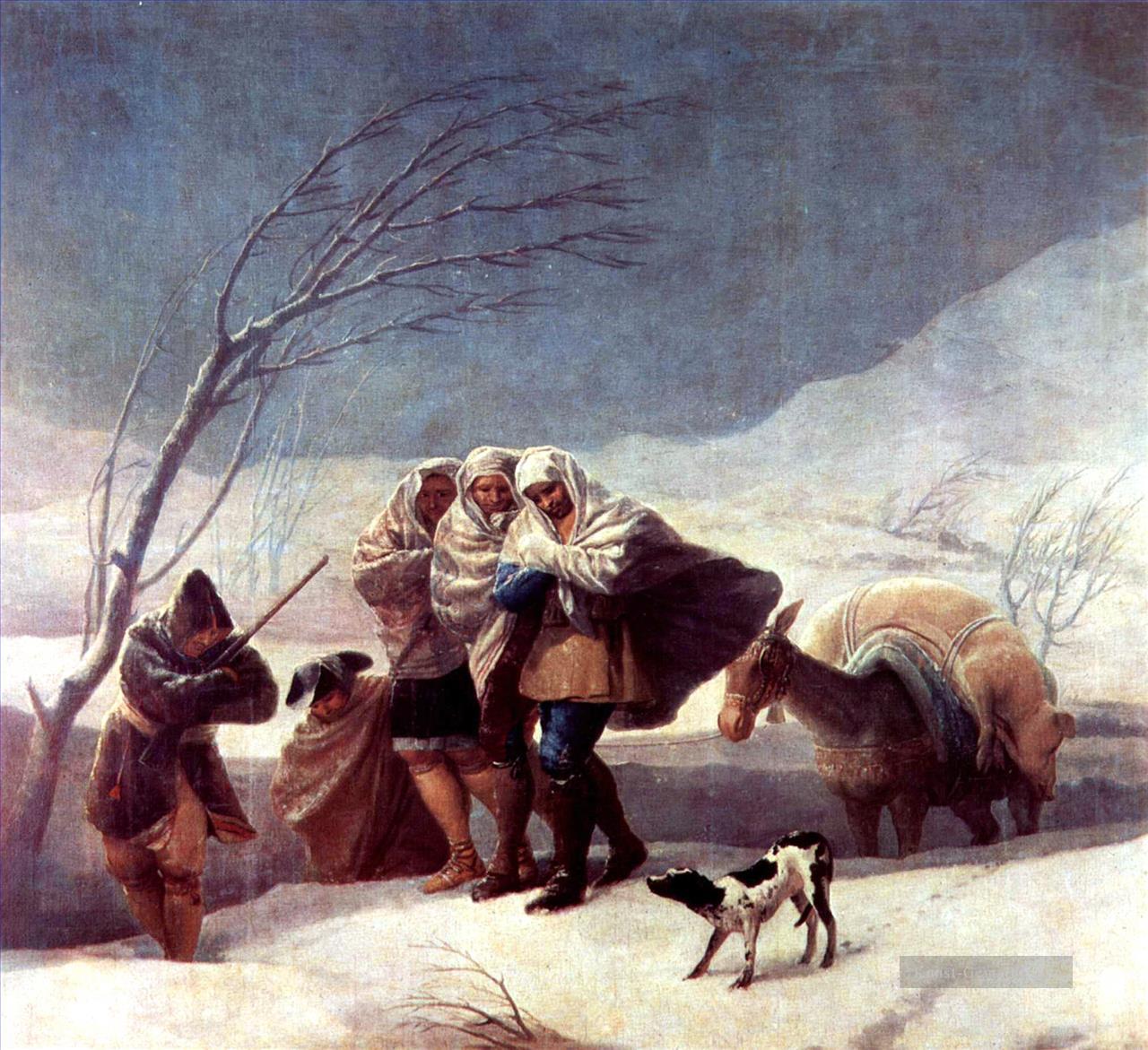 Der Schneesturm Francisco de Goya Ölgemälde